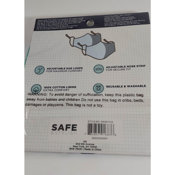 Breasy rainbow Facemask set of 2 unisex - Picture 2 of 3